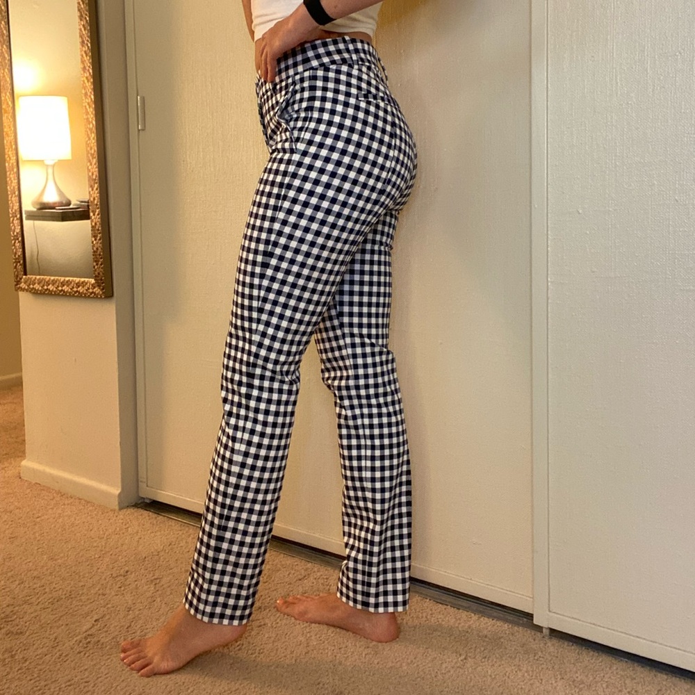 J. Crew gingham pattern pants